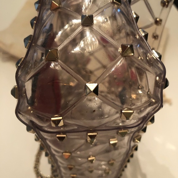 Valentino clear rockstud small size bag with chain - Picture 15 of 15